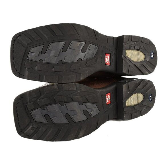 Tony Lama Rust Copper Diboll Diamond Plate Composite Toe Western Work Boots 13 - Picture 3 of 5